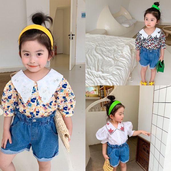 girl's 2020 children's floral western style lapel baby's western style thin shirt shirt, White;black
girl's 2020 children's floral western style lapel baby's western style thin shirt shirt, White;black