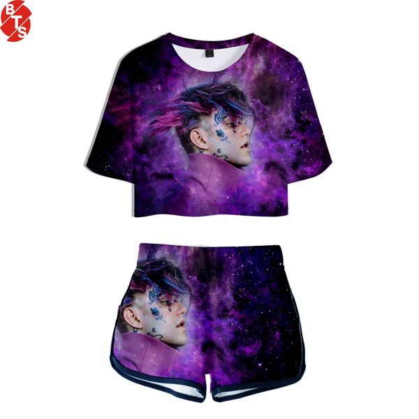 lilpeep 2018 hip hop style summer two piece sets for women 3d print short sleeve crop +shorts lilpeep trendy girls wear, Gray
lilpeep 2018 hip hop style summer two piece sets for women 3d print short sleeve crop +shorts lilpeep trendy girls wear, Gray