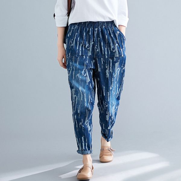 mevgowoman large size loose casual denim jeans elastic waist meteor pattern print 2019 fashion jeans cowboy femme hd2078, Blue
mevgowoman large size loose casual denim jeans elastic waist meteor pattern print 2019 fashion jeans cowboy femme hd2078, Blue