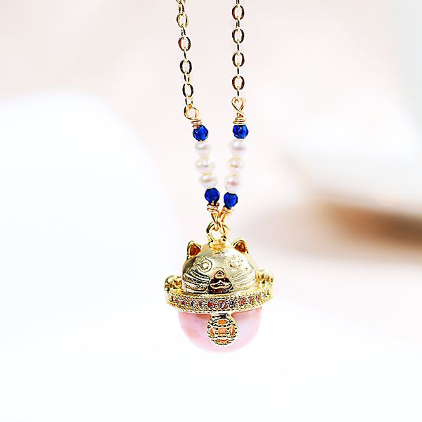 dmxl068024 pearl necklace lucky cat 13-14mm baroque pearl pendant necklace for women, Silver
dmxl068024 pearl necklace lucky cat 13-14mm baroque pearl pendant necklace for women, Silver