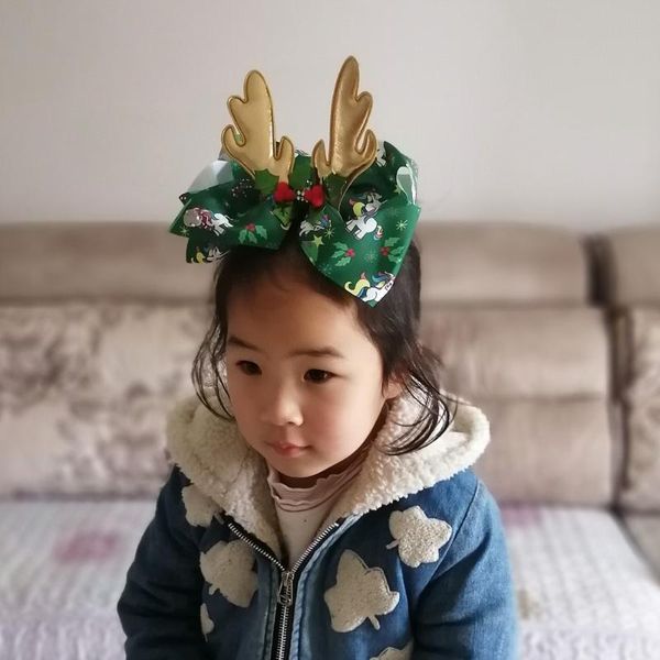 children 8" foil jojo bows hair clip printed christmas deer horn antler ribbon knot jumbo large hair bow for kids, Slivery;white
children 8" foil jojo bows hair clip printed christmas deer horn antler ribbon knot jumbo large hair bow for kids, Slivery;white
