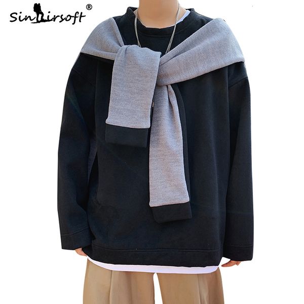 new design fake two piece patchwork black blue sweater men's long sleeved male casual 2019 autumn fashion clothing, White;black
new design fake two piece patchwork black blue sweater men's long sleeved male casual 2019 autumn fashion clothing, White;black