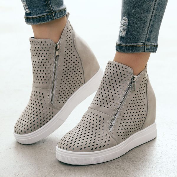 women plug size boots ladies fashion sole hollow zipper ankle flat shoes round toe casual zipper winter flat boots shoes, Black
women plug size boots ladies fashion sole hollow zipper ankle flat shoes round toe casual zipper winter flat boots shoes, Black