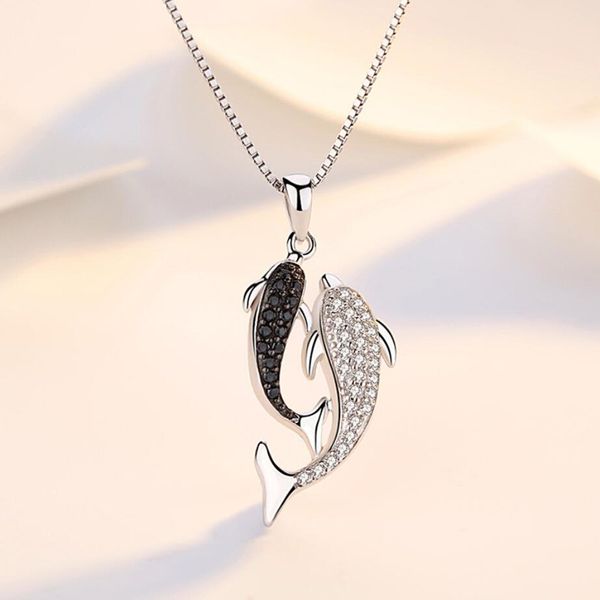 exquisite 925 sterling silver necklaces for girl jewelry romantic zircon black white dolphin necklace women anniversary gifts
exquisite 925 sterling silver necklaces for girl jewelry romantic zircon black white dolphin necklace women anniversary gifts