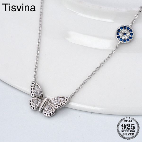 tisvina butterfly lucky evil eye 925 sterling silver necklace women insect pendant chain necklaces wedding party jewelry gift
tisvina butterfly lucky evil eye 925 sterling silver necklace women insect pendant chain necklaces wedding party jewelry gift