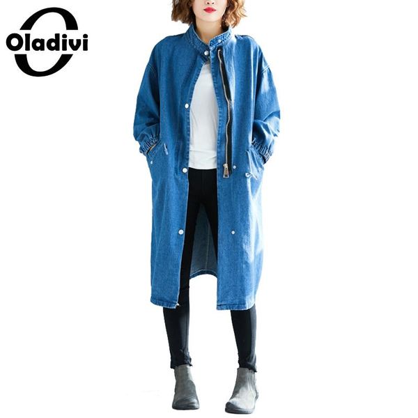 oladivi plus size women jeans shirts fashion ladies casual loose denim trench coat 2019 spring autumn cardigans female tunic, Tan;black
oladivi plus size women jeans shirts fashion ladies casual loose denim trench coat 2019 spring autumn cardigans female tunic, Tan;black