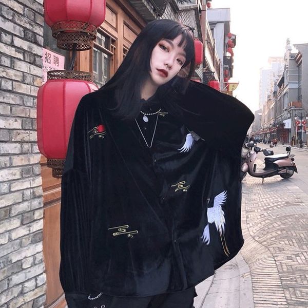 harajuku рубашки пальто женские ретро вышивка свободные куртки 2019 новая мода all-матч пиджаки женщины бархатные топы с длинным рукавом, Black;brown
harajuku рубашки пальто женские ретро вышивка свободные куртки 2019 новая мода all-матч пиджаки женщины бархатные топы с длинным рукавом, Black;brown