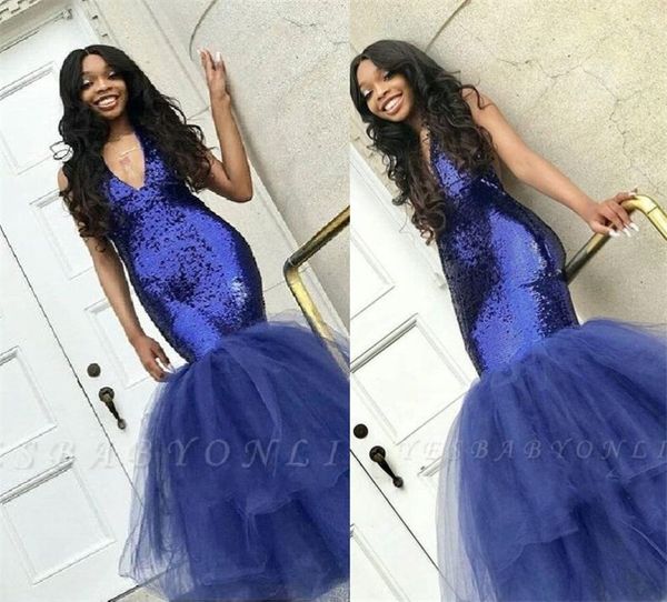 navy blue 2020 mermaid prom dresses sequins bodice tulle skirt deep v neck long formal evening gowns african graduation dress, Black 
navy blue 2020 mermaid prom dresses sequins bodice tulle skirt deep v neck long formal evening gowns african graduation dress, Black