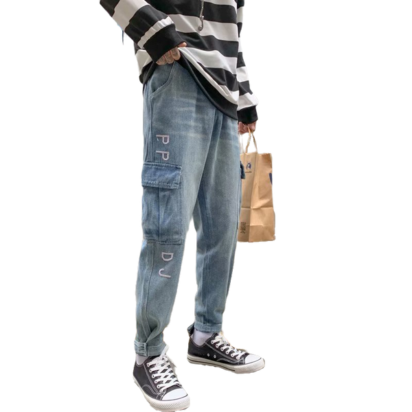mens wide leg loose cargo jeans for men hip hop baggy jeans homme multi pocket denim biker pants, Blue
mens wide leg loose cargo jeans for men hip hop baggy jeans homme multi pocket denim biker pants, Blue