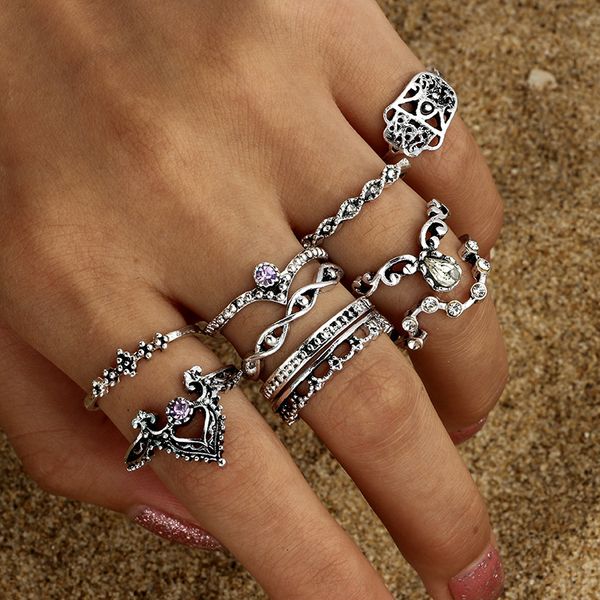 bohemia rings for women vintage geometric fashion metal crown simple wedding jewelry gold silver color ring set, Slivery;golden
bohemia rings for women vintage geometric fashion metal crown simple wedding jewelry gold silver color ring set, Slivery;golden