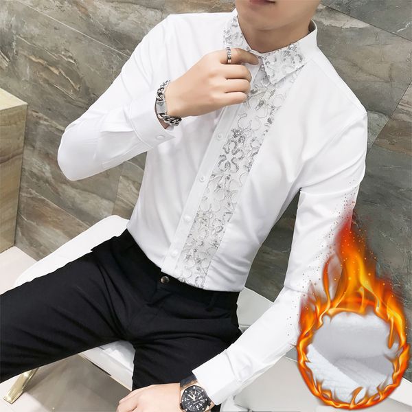 korean men shirt autumn new long sleeve social shirts men clothes 2019 slim fit night club prom tuxedo shirt male clothing 3xl, White;black
korean men shirt autumn new long sleeve social shirts men clothes 2019 slim fit night club prom tuxedo shirt male clothing 3xl, White;black