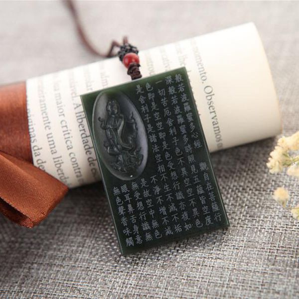 natural hetian qing jade pendant carved guanyin charms blessing amulet women men jewelry gifts, Silver
natural hetian qing jade pendant carved guanyin charms blessing amulet women men jewelry gifts, Silver