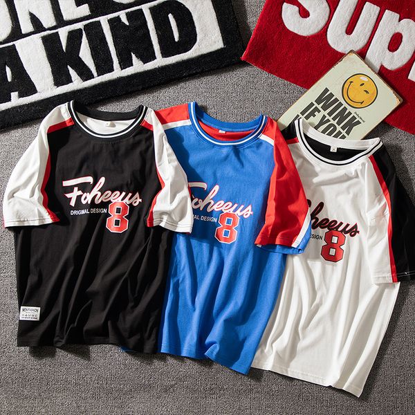 summer male t-shirt patchwork printing men's t-shirts o-neck comfortable black white blue man's short-sleeved t-shirt, White;black
summer male t-shirt patchwork printing men's t-shirts o-neck comfortable black white blue man's short-sleeved t-shirt, White;black