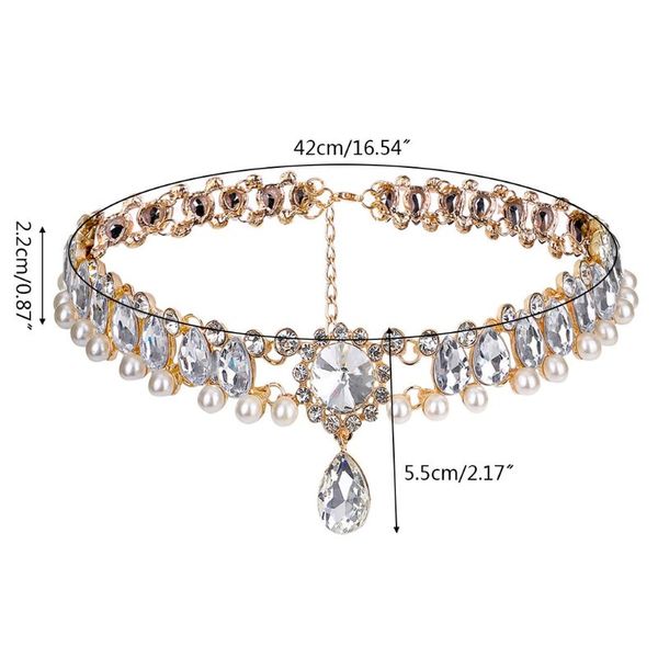 water drop necklace vintage crystal beads choker pendant simulated pearls chain 40jf, Golden;silver
water drop necklace vintage crystal beads choker pendant simulated pearls chain 40jf, Golden;silver