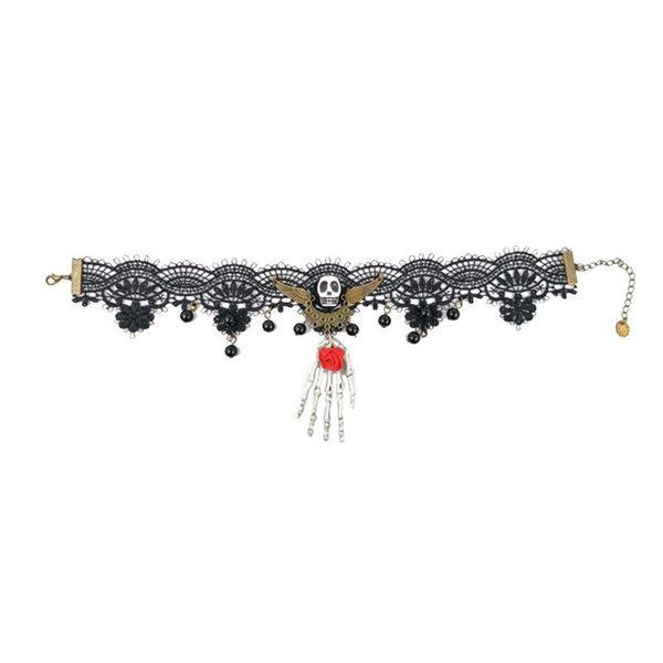 vintage ghost claw necklace skeleton head lady necklace chic bud ribbon shantou halloween party beautiful accessories, Golden;silver
vintage ghost claw necklace skeleton head lady necklace chic bud ribbon shantou halloween party beautiful accessories, Golden;silver
