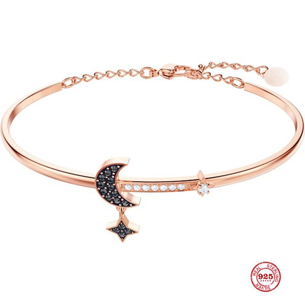 2020 fashion charm pure 925 silver original copy, mysterious star moon exquisite wild bracelet female jewelry gifts, Black
2020 fashion charm pure 925 silver original copy, mysterious star moon exquisite wild bracelet female jewelry gifts, Black