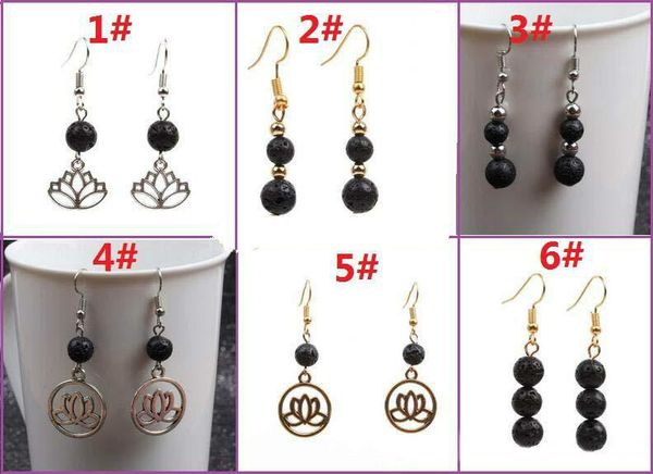 lava natural black 7 yoga chakra jewelry lava-rock round bead lotus dangle earrings aromatherapy essential oil diffuser earrings, Silver
lava natural black 7 yoga chakra jewelry lava-rock round bead lotus dangle earrings aromatherapy essential oil diffuser earrings, Silver