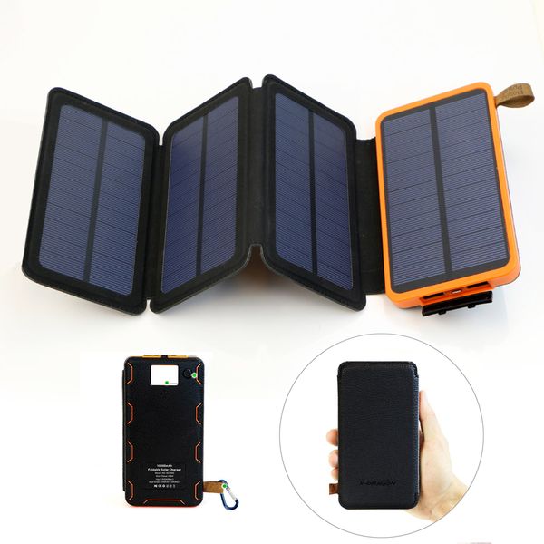 power bank solar powered foldable portable solar powerbank waterproof dual usb output with high lumen flashlight.
power bank solar powered foldable portable solar powerbank waterproof dual usb output with high lumen flashlight.