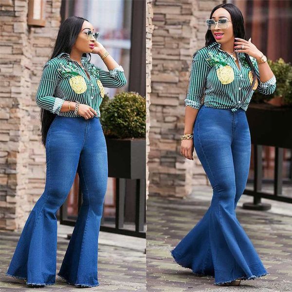 fashion high waisted denim flare jeans womens bulift wide leg flared jeans skinny solid full length flare trousers s-xl, Blue
fashion high waisted denim flare jeans womens bulift wide leg flared jeans skinny solid full length flare trousers s-xl, Blue