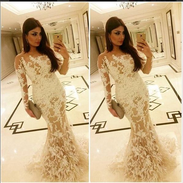 2017 elegant celebrity evening dresses saudi arabia dubai middle east muslim mermaid ivory appliques long sleeves evening dress, White;black
2017 elegant celebrity evening dresses saudi arabia dubai middle east muslim mermaid ivory appliques long sleeves evening dress, White;black