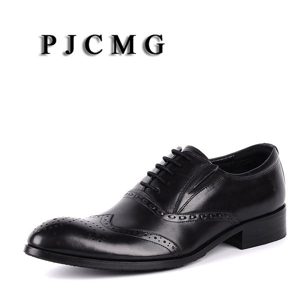 pjcmg new fashion comfortable black/brown genuine leather lace-up pointed toe flat man casual classic formal dress shoes
pjcmg new fashion comfortable black/brown genuine leather lace-up pointed toe flat man casual classic formal dress shoes