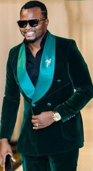 2019 green velvet men's wedding dress groom tuxedo double-breasted men's suit jacket 2 pcs (coat + pants, White;black
2019 green velvet men's wedding dress groom tuxedo double-breasted men's suit jacket 2 pcs (coat + pants, White;black