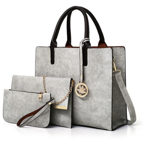 fashion simple 3pcs women's bag set pu leather handbag ladies solid color messenger bag shoulder wallet bags 20#48
fashion simple 3pcs women's bag set pu leather handbag ladies solid color messenger bag shoulder wallet bags 20#48