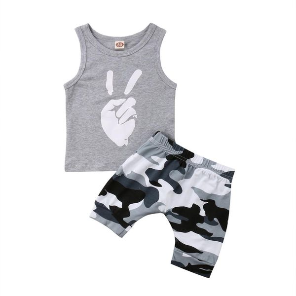 2pcs toddler kids baby boy summer clothes sleeveless vest +camouflage shorts pant outfits casual clothing set, White
2pcs toddler kids baby boy summer clothes sleeveless vest +camouflage shorts pant outfits casual clothing set, White