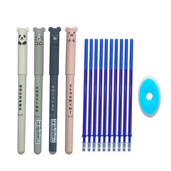 4+10 pcs animals erasable pen 0.35mm cute panda cat pens washable handle gel pen 0.35 mm refill rods school kawaii stationery
4+10 pcs animals erasable pen 0.35mm cute panda cat pens washable handle gel pen 0.35 mm refill rods school kawaii stationery