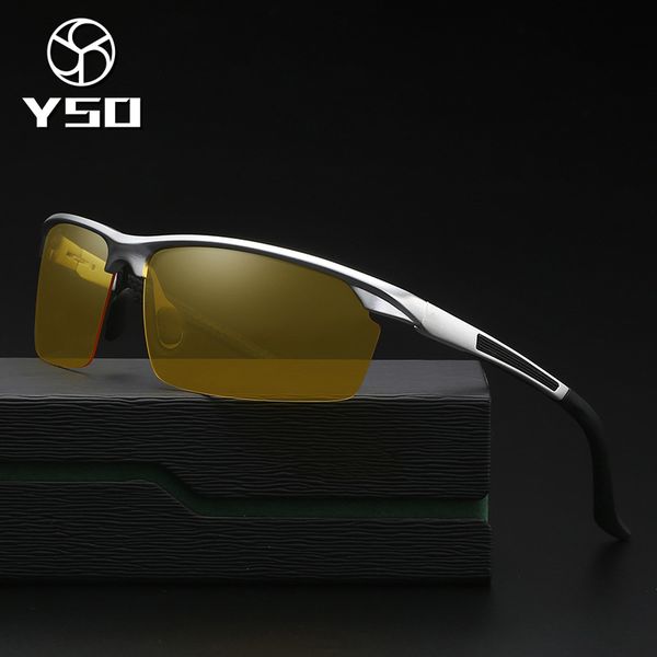yso night vision glasses men aluminium magnesium frame polarized night vision goggles for car driving fishing anti glare 8529, White;black
yso night vision glasses men aluminium magnesium frame polarized night vision goggles for car driving fishing anti glare 8529, White;black