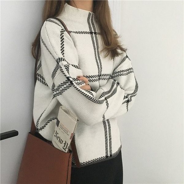 ins зимы новых женщин пуловеры свитер моды плед водолазка сыпучие knit полный рукава корейский повседневная топы hot new 2020 t98301d, White;black
ins зимы новых женщин пуловеры свитер моды плед водолазка сыпучие knit полный рукава корейский повседневная топы hot new 2020 t98301d, White;black
