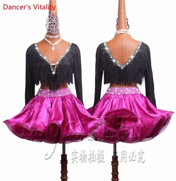 deluxe women girls latin dance performance costumes competition clothing lady's child kids tassel +fishbone skirt 2pcs set, Black;red
deluxe women girls latin dance performance costumes competition clothing lady's child kids tassel +fishbone skirt 2pcs set, Black;red