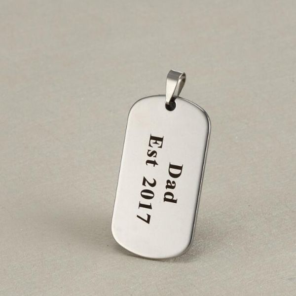 stainless steel personalized custom engraved dad est 2017 silver rectangle accessories pendant father's day birthday gift, Blue;slivery
stainless steel personalized custom engraved dad est 2017 silver rectangle accessories pendant father's day birthday gift, Blue;slivery