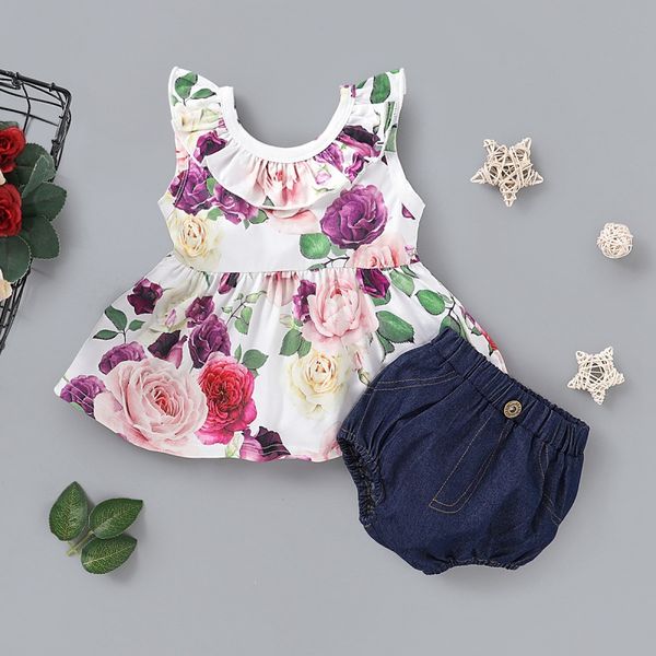 fashion baby summer clothing infant kids 0-3y baby girl floral 2pcs set floral ruffled bottoms colorful clothes outfits, White
fashion baby summer clothing infant kids 0-3y baby girl floral 2pcs set floral ruffled bottoms colorful clothes outfits, White