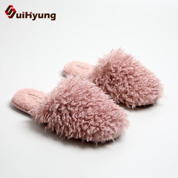 suihyung autumn winter fur slippers women soft bottom non-slip indoor shoes furry taseel flat slides ladies warm home flip flops, Black
suihyung autumn winter fur slippers women soft bottom non-slip indoor shoes furry taseel flat slides ladies warm home flip flops, Black