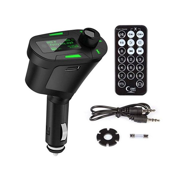 multifunction intelligent car kit mp3 player audio fm transmitter remote usb sd card aux in dual output adapter modulator h0205
multifunction intelligent car kit mp3 player audio fm transmitter remote usb sd card aux in dual output adapter modulator h0205