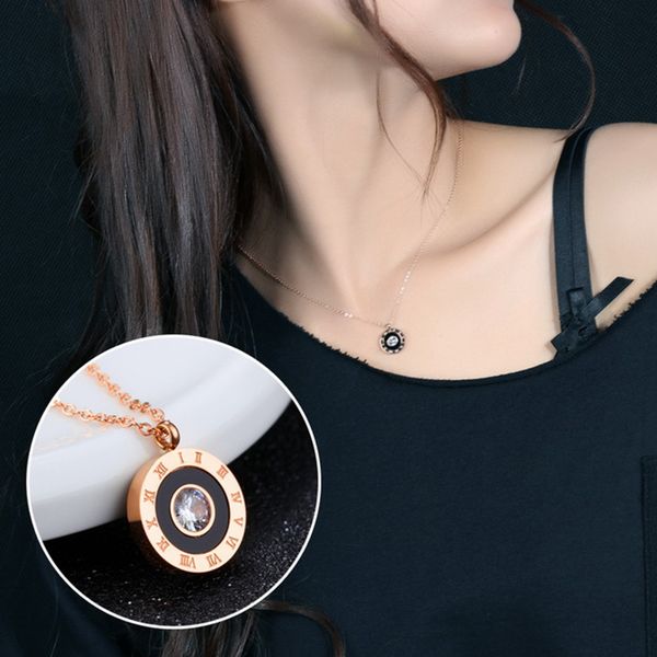 18k rose gold girls roman numerals cubic zirconia pendant chain necklace stainless steel jewelry gift for girlfriend, Silver
18k rose gold girls roman numerals cubic zirconia pendant chain necklace stainless steel jewelry gift for girlfriend, Silver