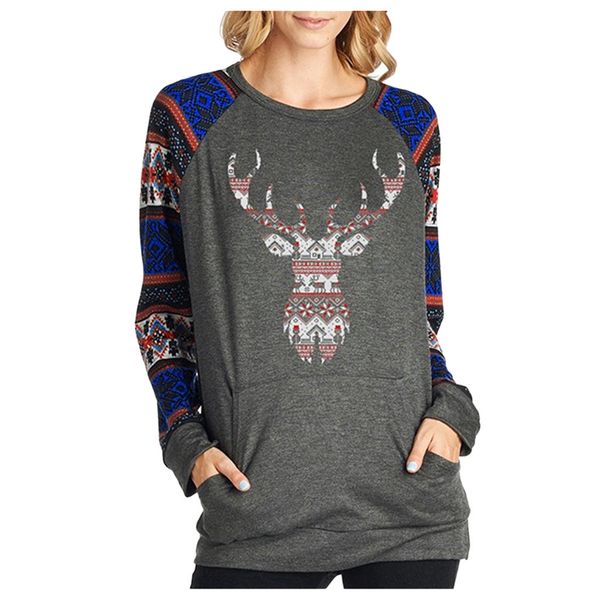 women christmas elk print sweatshirt fashion long sleeve ladies pullover casual xmas 2020 christmas sweatshirts winter top, Black
women christmas elk print sweatshirt fashion long sleeve ladies pullover casual xmas 2020 christmas sweatshirts winter top, Black