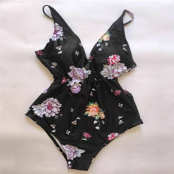 women lemon floral bikini floral jumpsuits v-neck bathing push-up tankini beach swimsuit, Black;white
women lemon floral bikini floral jumpsuits v-neck bathing push-up tankini beach swimsuit, Black;white