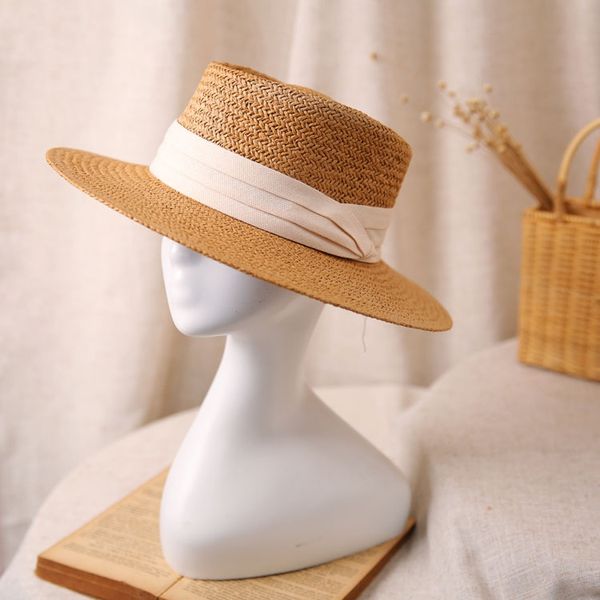 female summer cap cap sunshade flat hand woven straw flat hat sunshade holiday beach sun hat, Blue;gray
female summer cap cap sunshade flat hand woven straw flat hat sunshade holiday beach sun hat, Blue;gray