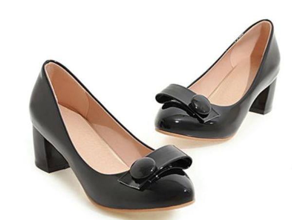 2019 women's shoes in spring and autumn with new style high heel coarse heel round head bowknot@8029, Black
2019 women's shoes in spring and autumn with new style high heel coarse heel round head bowknot@8029, Black