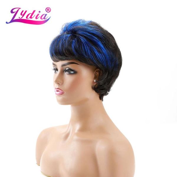lydia synthetic wigs mix color ft2/blue short nature wave for african american wig bang kanekalon heat resistant hair 4inch, Black
lydia synthetic wigs mix color ft2/blue short nature wave for african american wig bang kanekalon heat resistant hair 4inch, Black