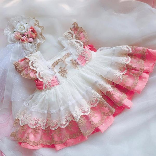 summer new spanish lolita princess dress baby girl clothes lace stitching dress for girl sleeveless vintage vestidos y2731, Red;yellow
summer new spanish lolita princess dress baby girl clothes lace stitching dress for girl sleeveless vintage vestidos y2731, Red;yellow