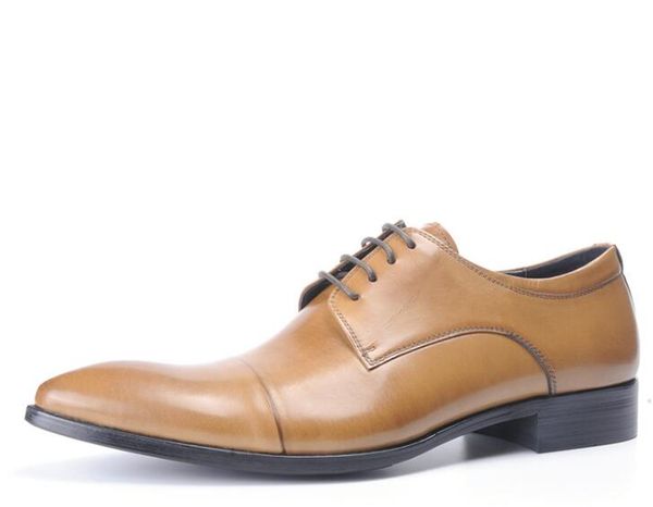 new fashion pointed toe men's shoes lace up high-genuine leather casual shoes business, Black
new fashion pointed toe men's shoes lace up high-genuine leather casual shoes business, Black