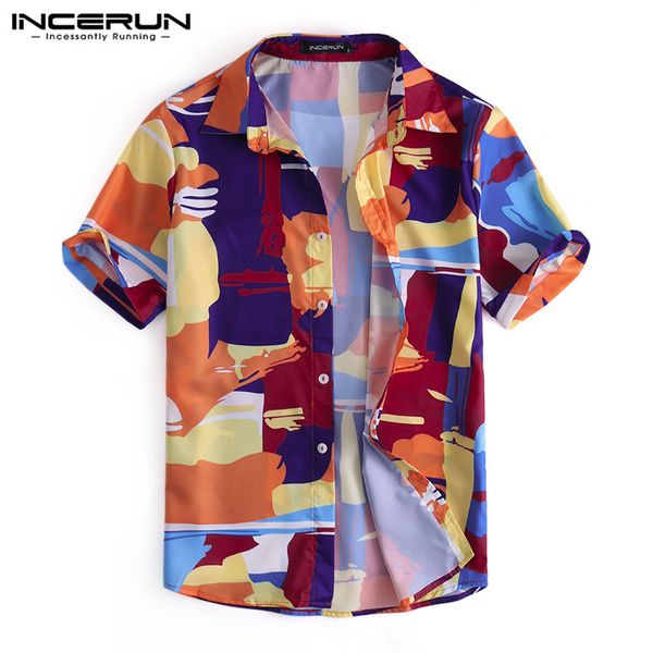 incerun summer men beach hawaiian shirt short sleeve print colorful lapel neck blouse fashion vacation basic shirts men 2019 5xl, White;black
incerun summer men beach hawaiian shirt short sleeve print colorful lapel neck blouse fashion vacation basic shirts men 2019 5xl, White;black