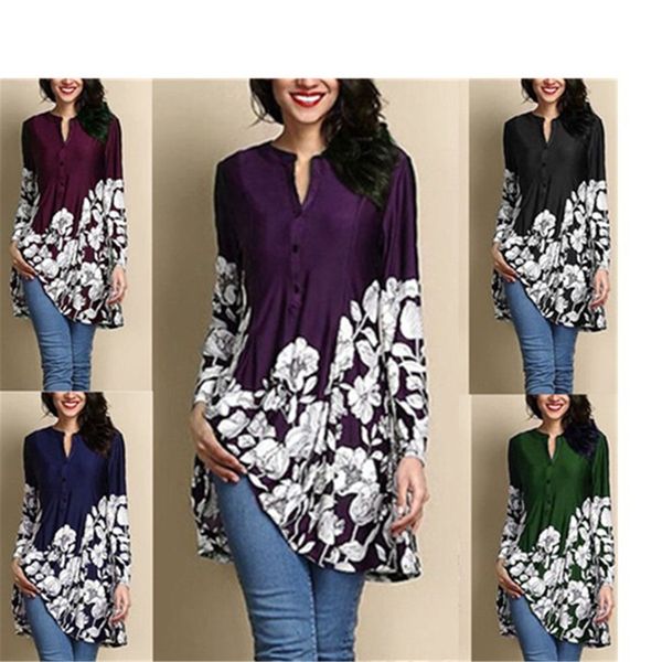 woman blouse women new summer style fashion women loose long sleeve long print plus size casual blouse tunic, White
woman blouse women new summer style fashion women loose long sleeve long print plus size casual blouse tunic, White