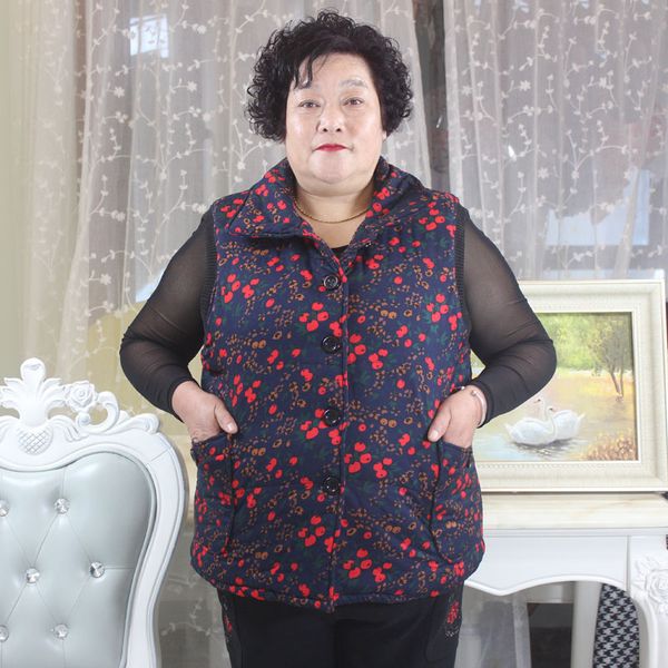 women's vests the fashion warm and comfortable ma3 jia3 thicken fat mother plus size, Black;white
women's vests the fashion warm and comfortable ma3 jia3 thicken fat mother plus size, Black;white
