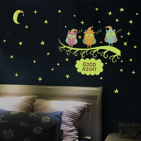 cartoon luminous owl moon star wall sticker children's bedroom luminous decorative fluorescent sticker
cartoon luminous owl moon star wall sticker children's bedroom luminous decorative fluorescent sticker