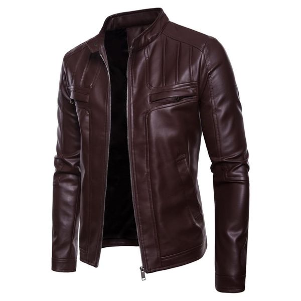 european man locomotive stand leather clothing handsome leather jacket loose coat super, Black
european man locomotive stand leather clothing handsome leather jacket loose coat super, Black