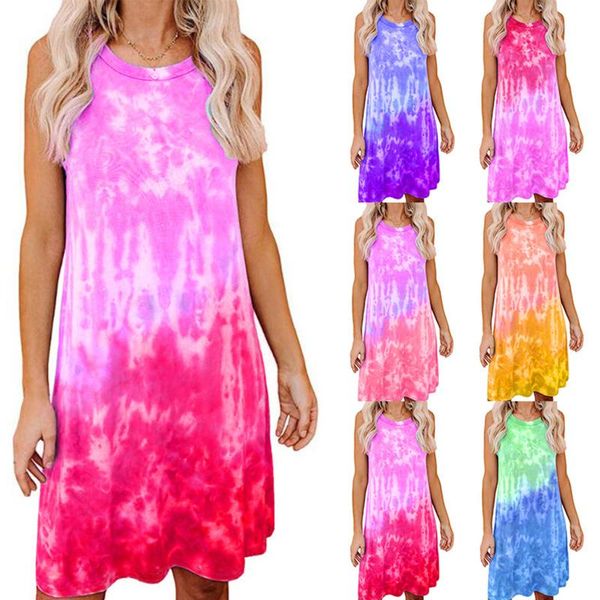 casual dresses plus size s-2xl women tie dye sundress boho summer sleeveless o-neck loose dress ladies rainbow colorful tank, Black;gray
casual dresses plus size s-2xl women tie dye sundress boho summer sleeveless o-neck loose dress ladies rainbow colorful tank, Black;gray